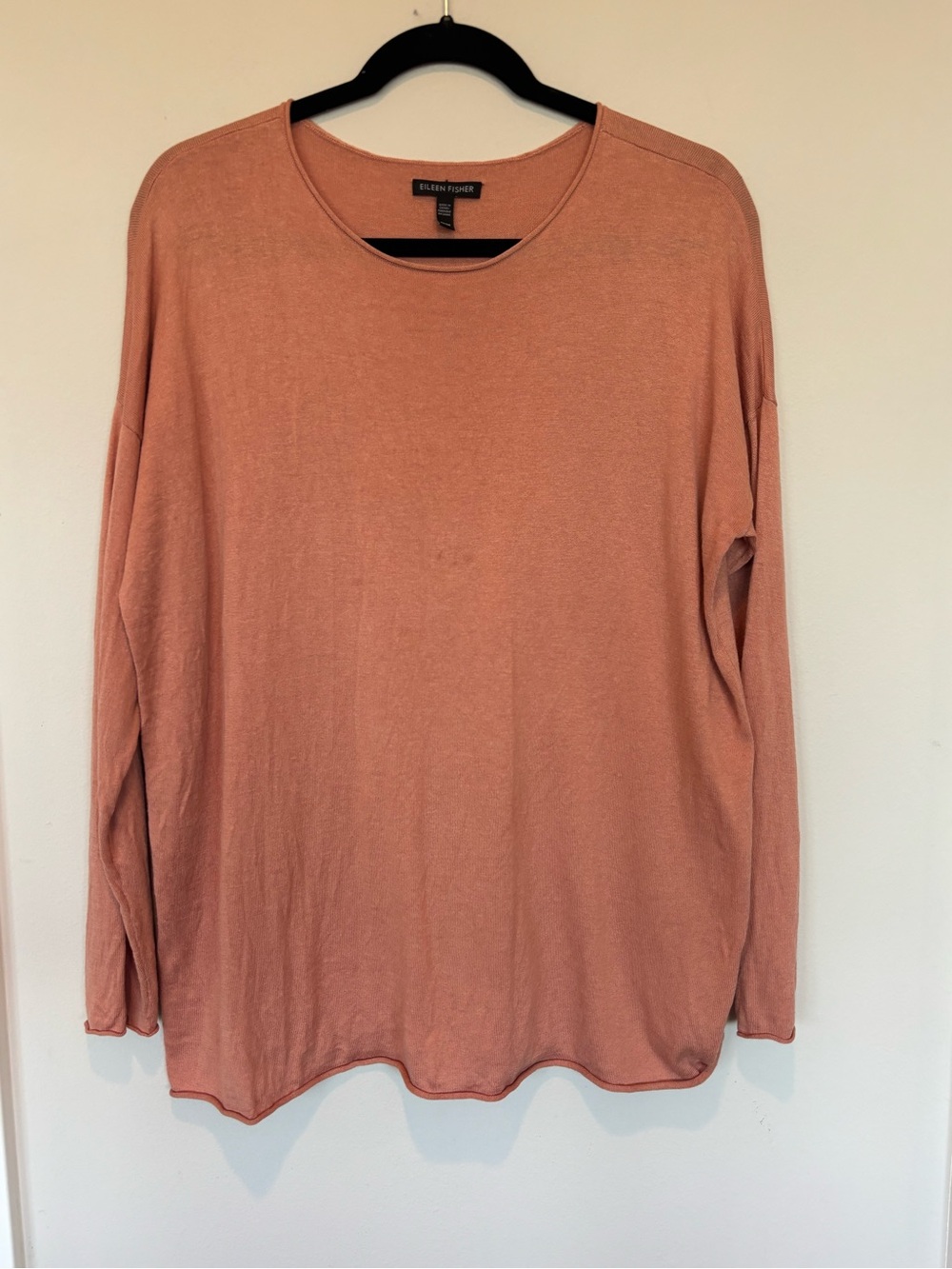 Eileen Fisher Rosewood Lightweight Crewneck Sweater